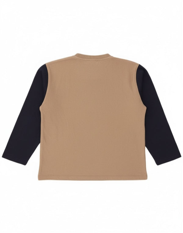 Fila Boys Graphic Sweatshirt Jumper 13-14 Years Large Beige Colourblock