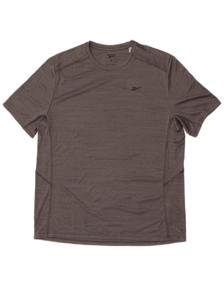 Ανδρικό T-Shirt Reebok Top Large Grey Polyester