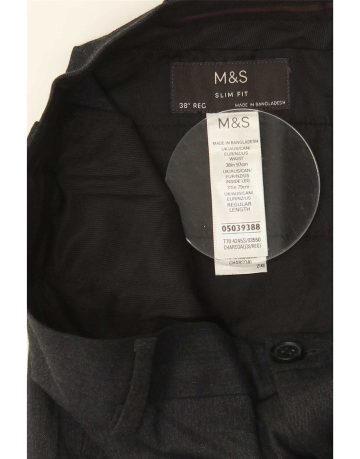 Marks & Spencer Ανδρικό παντελόνι Slim Fit Suit W38 L31 Grey Polyester