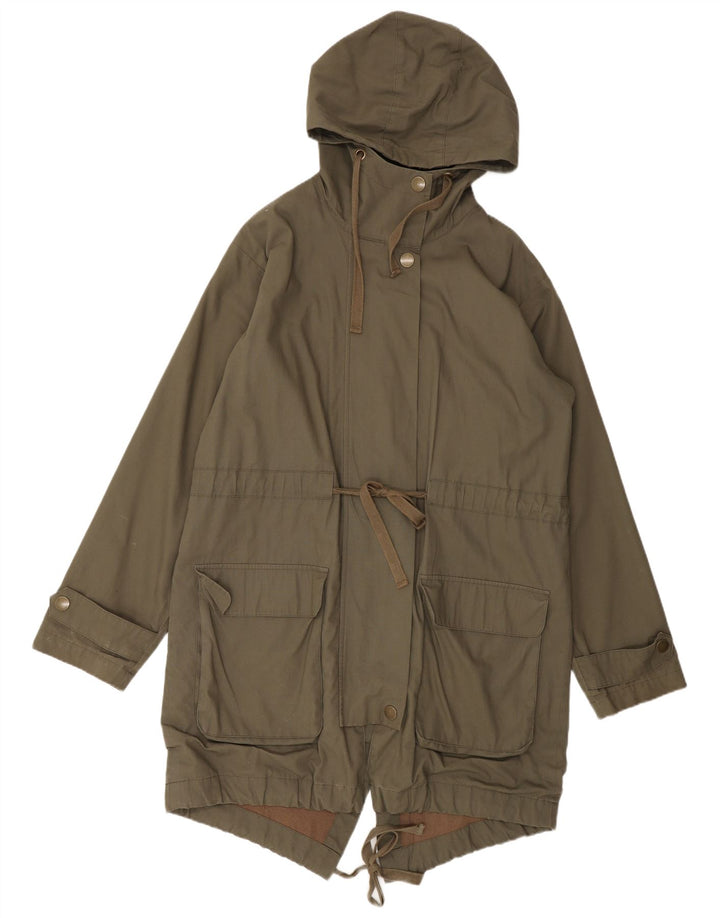 Toast γυναικείο μπουφάν Parka με κουκούλα UK 12 Medium Khaki Cotton Army