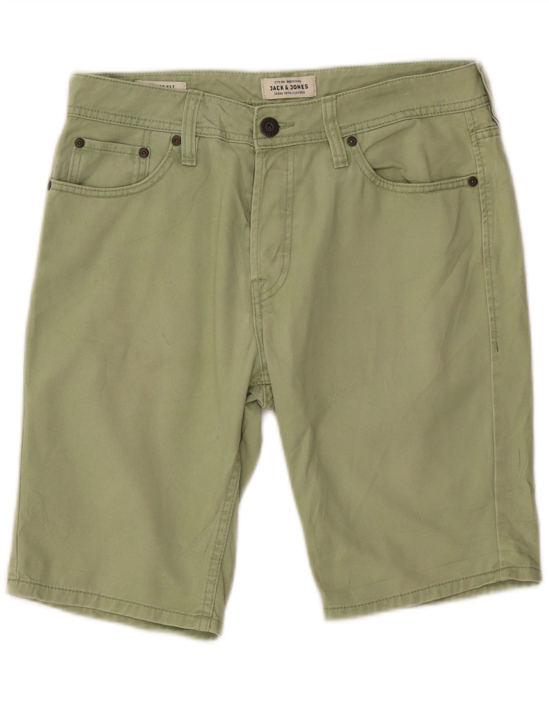 Ανδρικό τζιν σορτς με κανονική εφαρμογή JACK & JONES W30 Βαμβακερό μεσαίο πράσινο