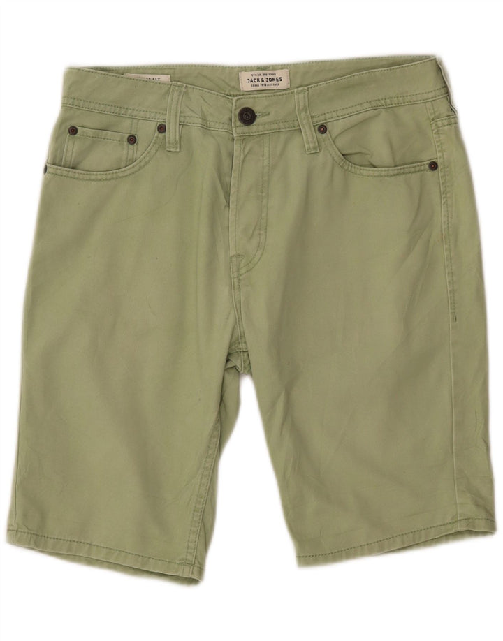 Ανδρικό τζιν σορτς με κανονική εφαρμογή JACK & JONES W30 Βαμβακερό μεσαίο πράσινο