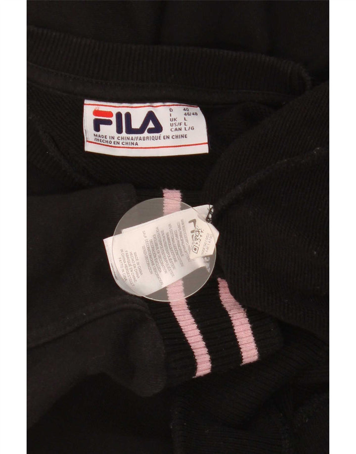 Ανδρικό γραφικό φούτερ Fila Jumper Μεγάλο μαύρο ριγέ βαμβακερό