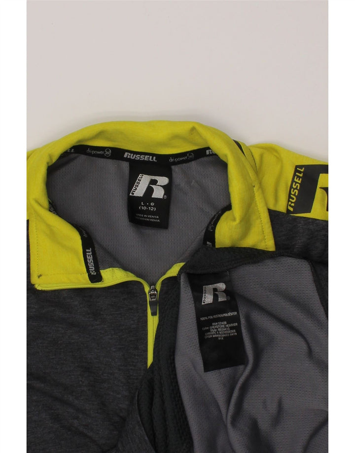 RUSSELL ATHLETIC Boys πουλόβερ αθλητική φόρμα 10-11 ετών μεγάλο γκρι