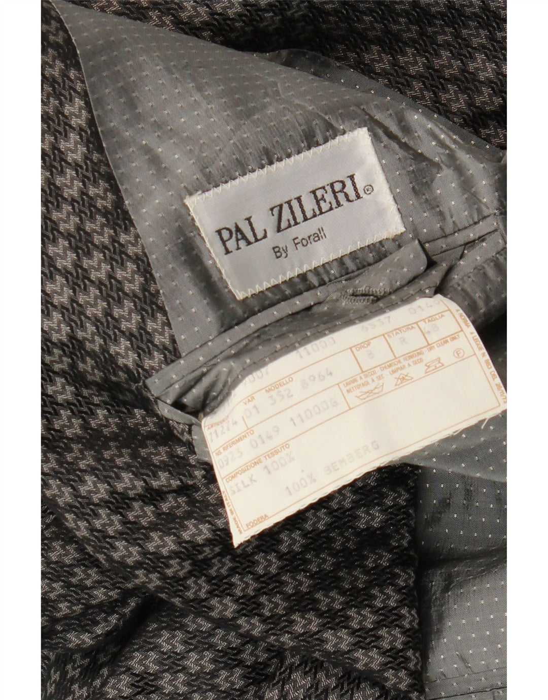 Pal Zileri Ανδρικό Μπουφάν Blazer Διπλό στήθος IT 48 Medium Grey Geometric