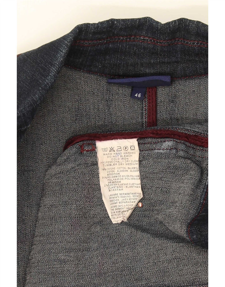Trussardi Jeans Γυναικείο Τζιν Μπλέιζερ με 3 κουμπιά μπουφάν IT 46 Μεγάλο Navy Blue