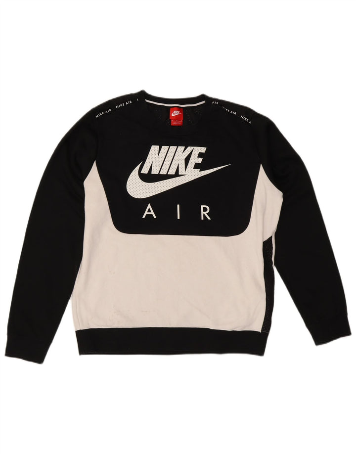 Ανδρικό γραφικό φούτερ Nike, μεσαίο μαύρο, βαμβακερό