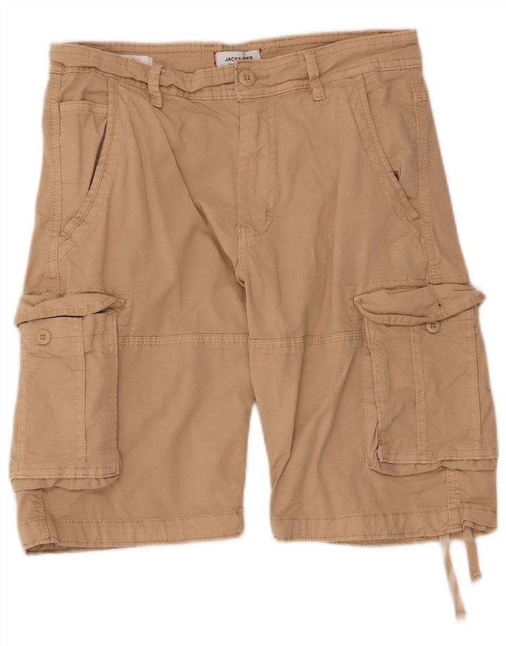 Jack & Jones Ανδρικό σορτς Cargo Small W30 Μπεζ βαμβακερό