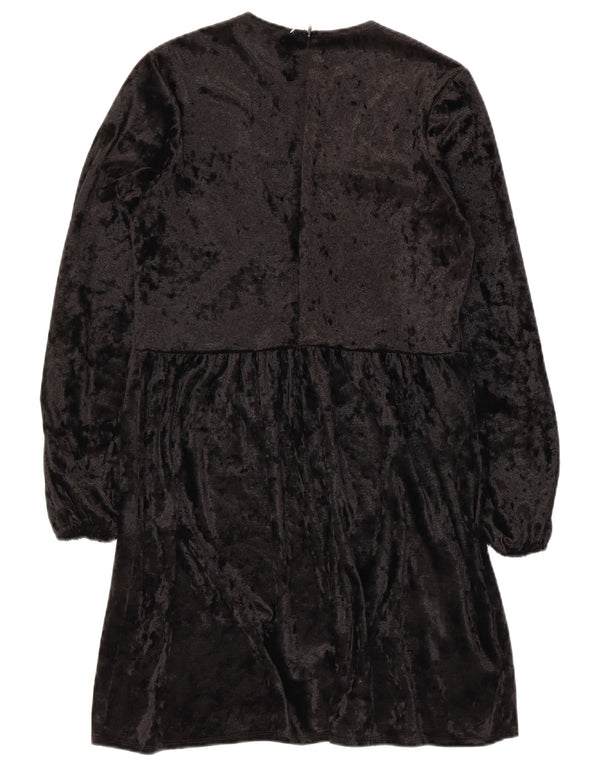 Asos Γυναικείο μακρυμάνικο φόρεμα A-Line UK 8 Small Black Polyester