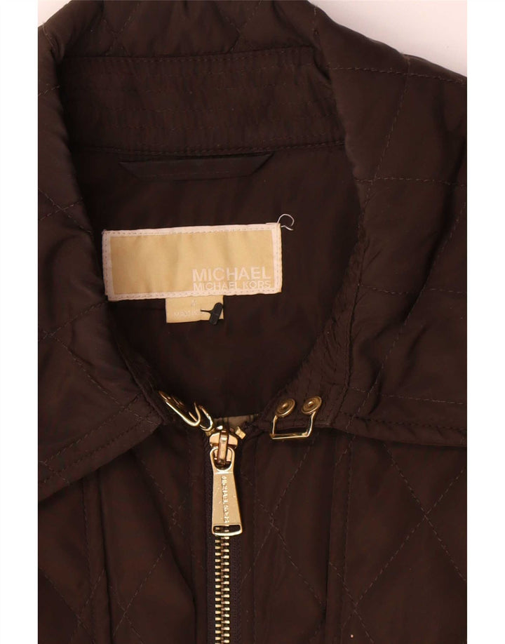 Michael Kors Γυναικείο Καπιτονέ Utility Μπουφάν UK 14 Medium Brown Polyester