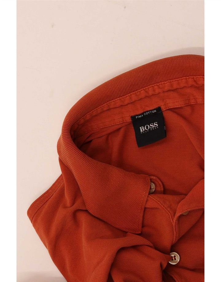 Ανδρικό μακρυμάνικο μπλουζάκι πόλο Hugo Boss, μικρό πορτοκαλί