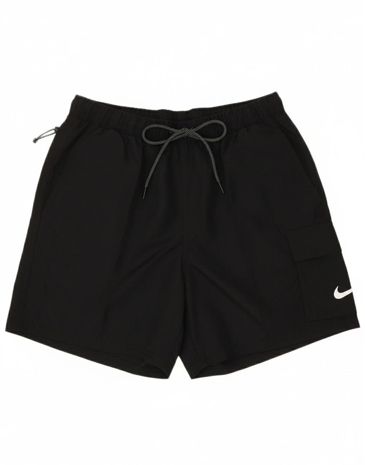 NIKE Mens Cargo Swimming Shorts Small  Black Polyester