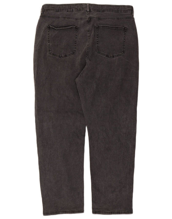 Marks & Spencer Γυναικεία Per Una Straight Jeans UK 20 2XL W40 L28 Black