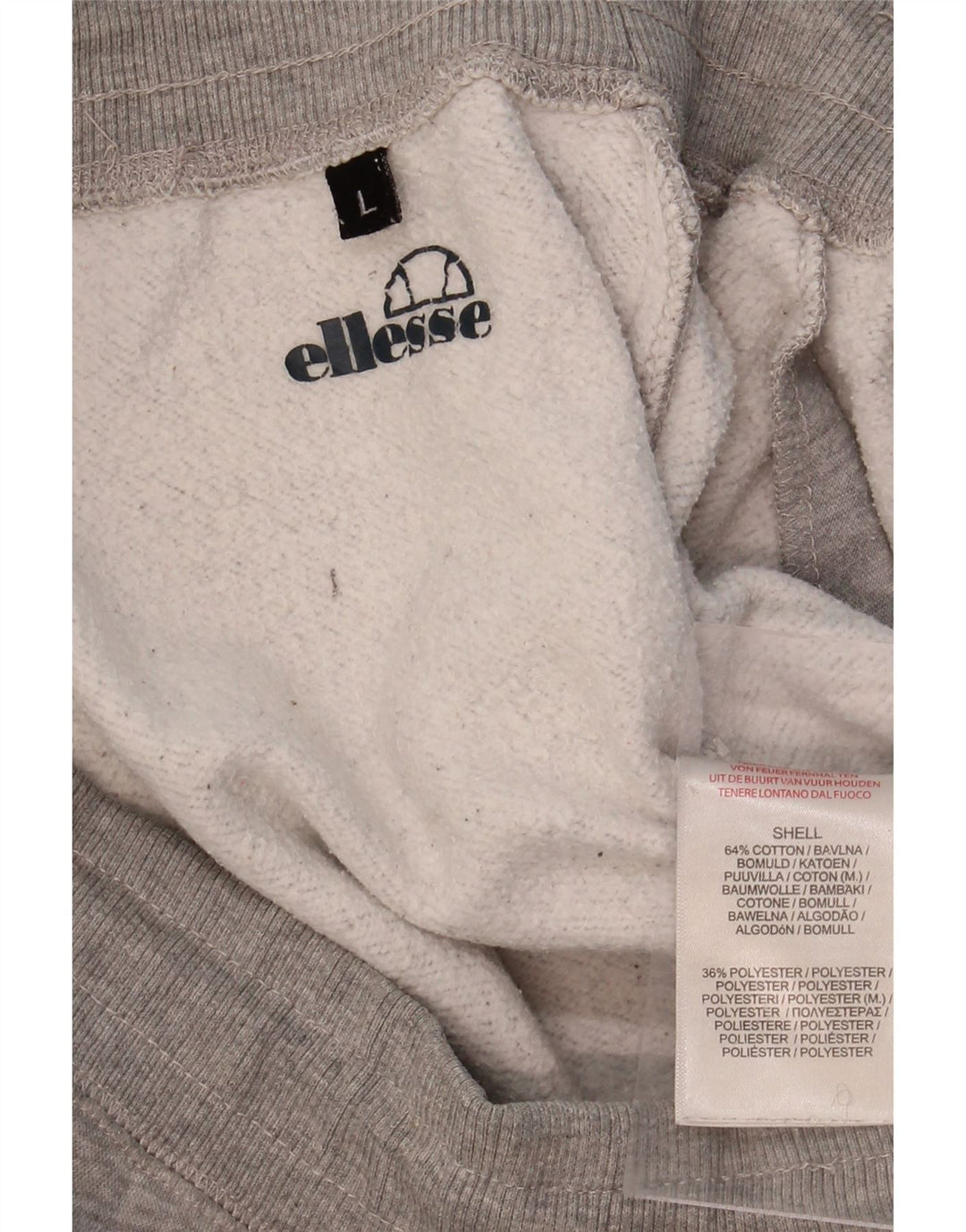 ELLESSE Mens Tracksuit Trousers Joggers Large  Grey Cotton Vintage Ellesse and Second-Hand Ellesse from Messina Hembry 