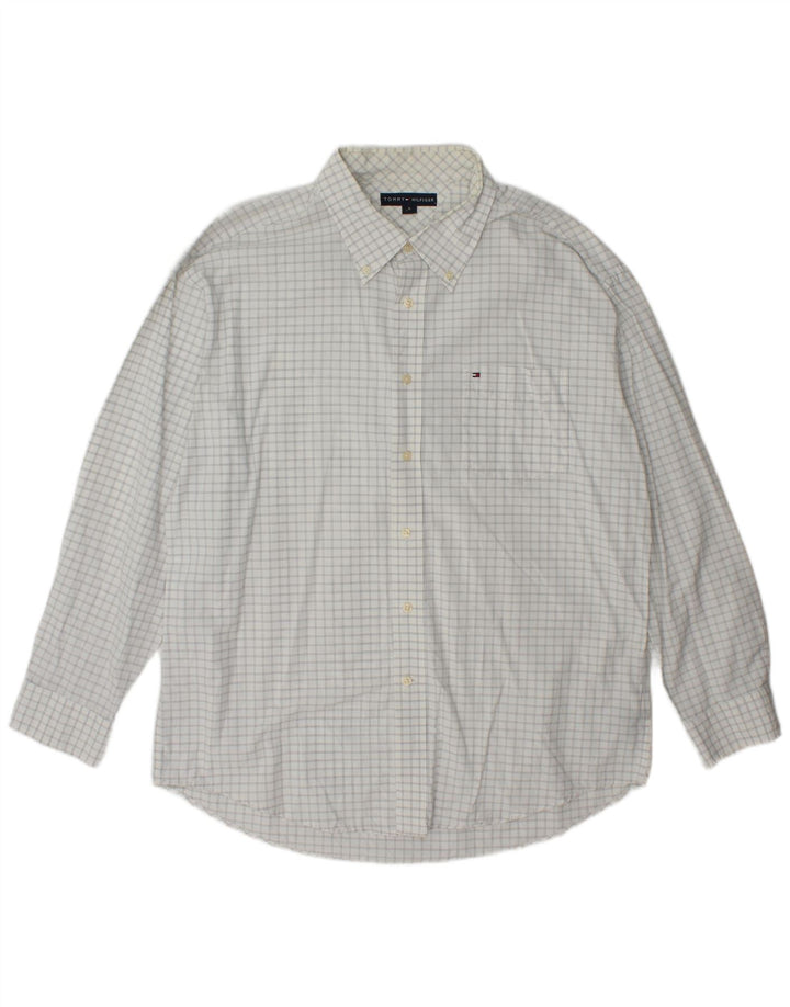 Ανδρικό πουκάμισο Tommy Hilfiger XL White Check Cotton