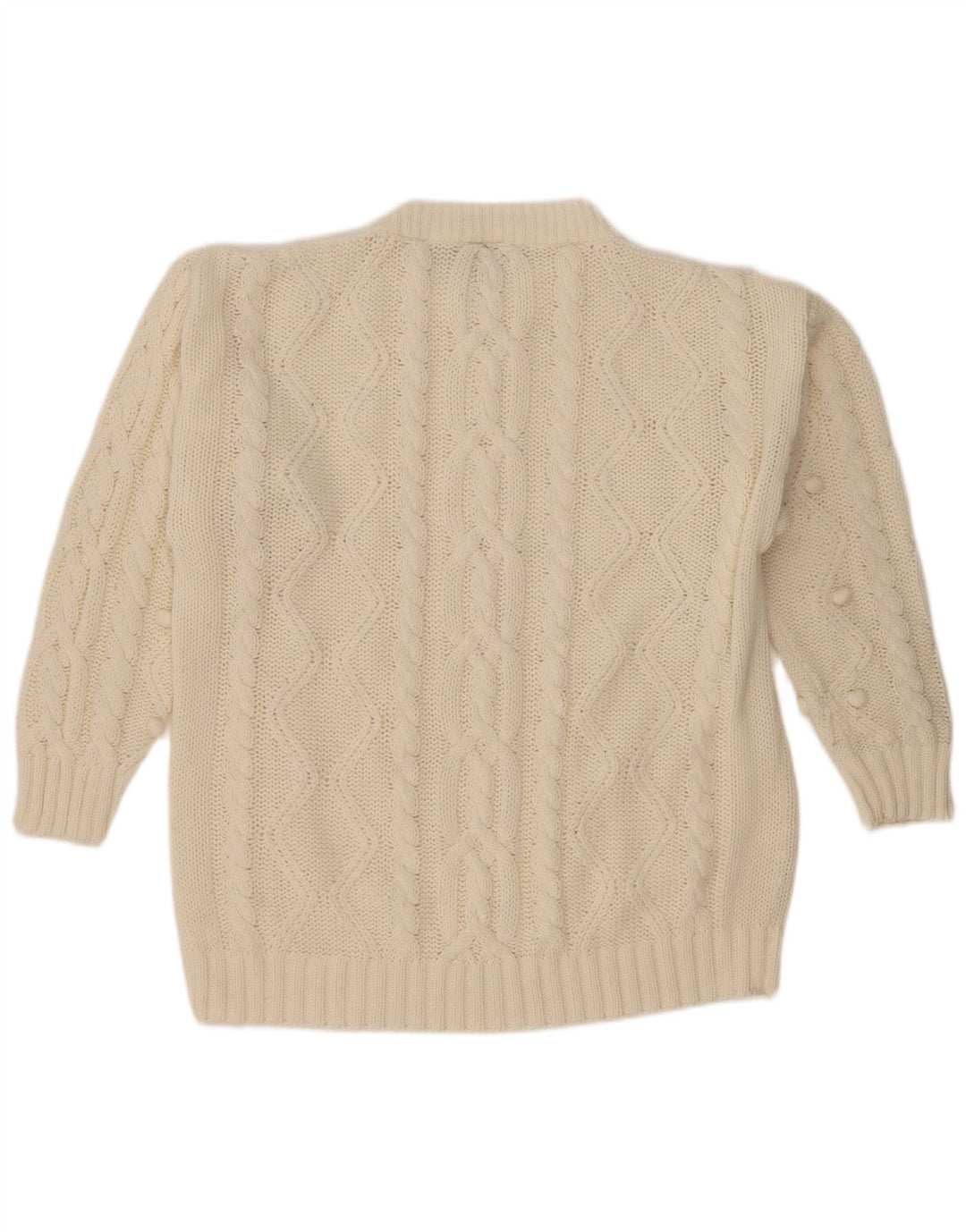 Νέο Γρήγορο γυναικείο πουλόβερ υπερμεγέθη Crew λαιμόκοψη EU 40/42 Μεσαίο λευκό