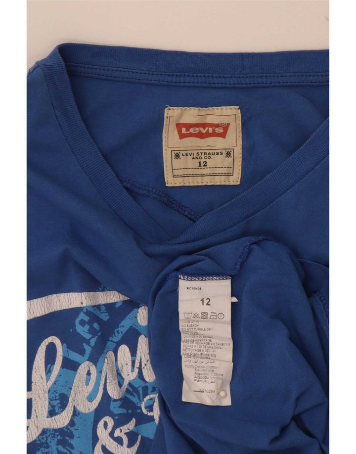 Γραφικό T-Shirt Levi's Boys Top 11-12 ετών Μπλε βαμβακερό
