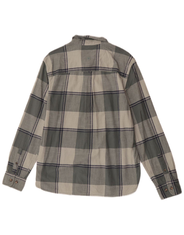Ανδρικό φανελένιο πουκάμισο Fat Face Μεγάλο γκρι βαμβακερό καρέ