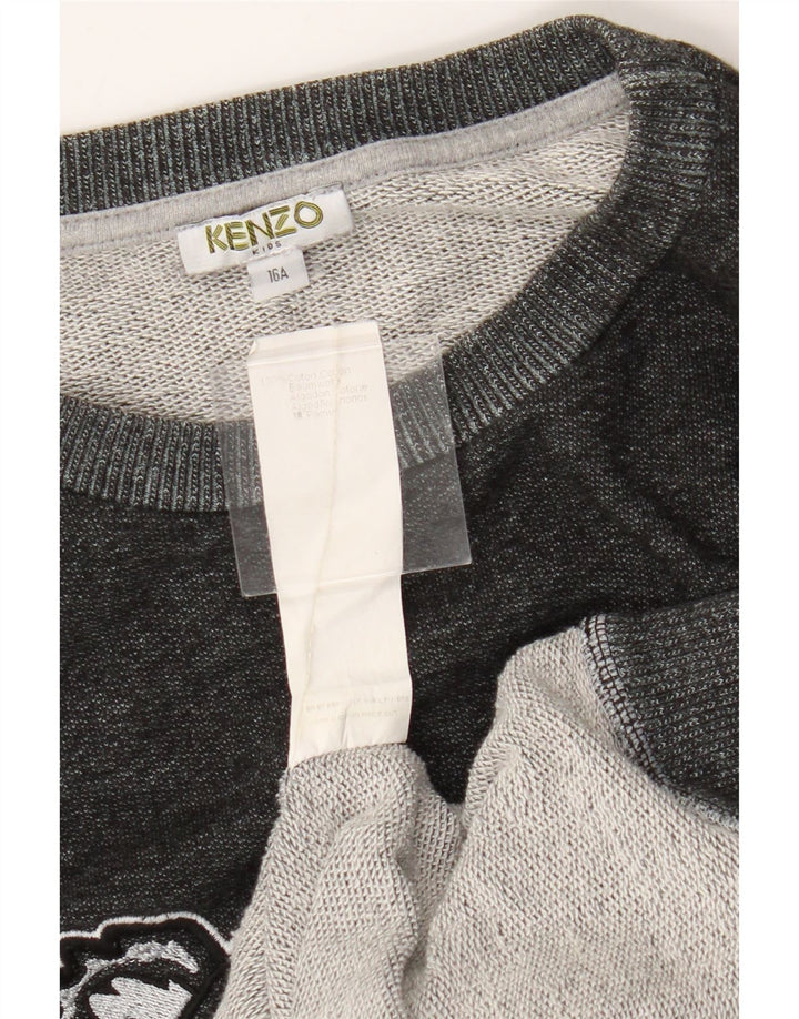 Kenzo Boys Graphic Φούτερ Jumper 15-16 ετών Γκρι βαμβακερό