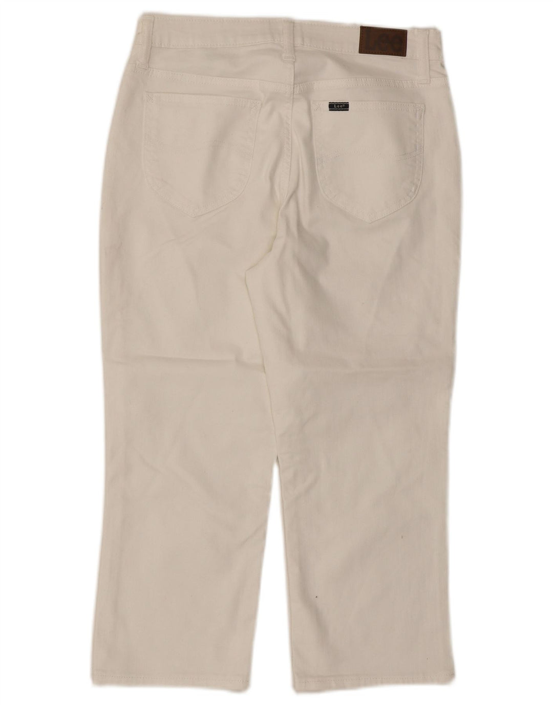 Lee Womens Capri Jeans US 8 Medium W30 L21 Λευκό βαμβακερό