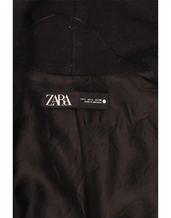 Zara Γυναικείο Πανωφόρι UK 14 Medium Μαύρο