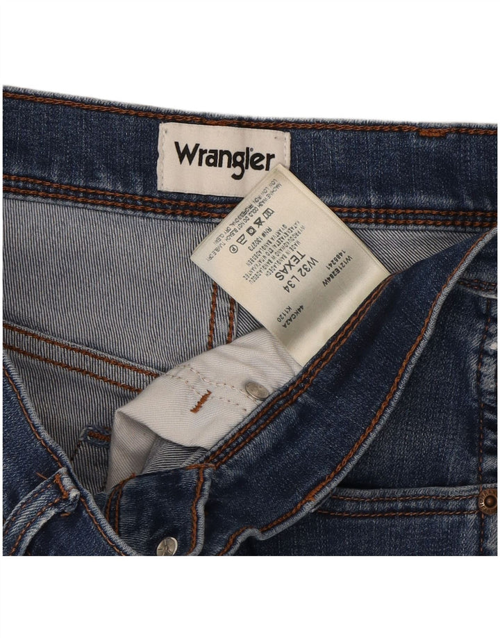 WRANGLER Ανδρικό Texas Straight Jeans W32 L34 Μπλε βαμβακερό
