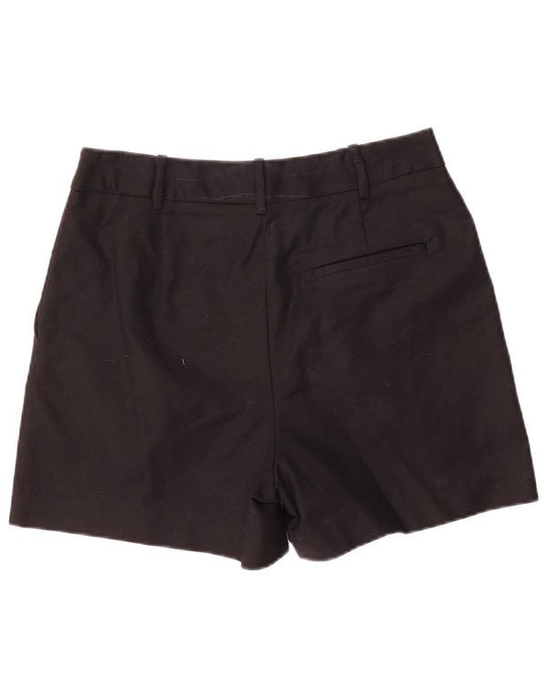 Zara Γυναικείο σορτς Chino με καρφίτσα μεσαίο W28 μαύρο βαμβακερό
