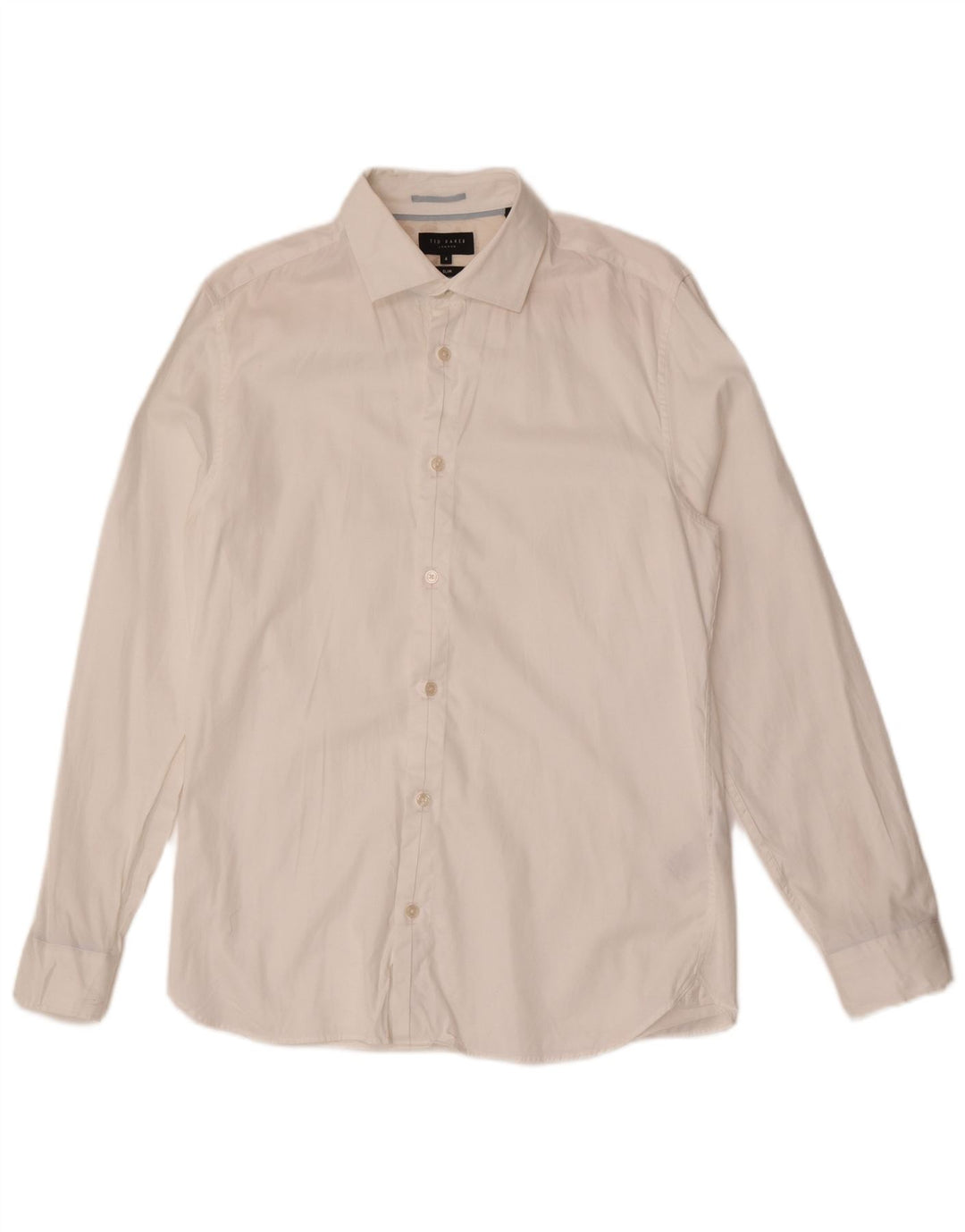 Ted Baker Ανδρικό πουκάμισο Slim Fit Μέγεθος 4 Μεγάλο λευκό βαμβακερό