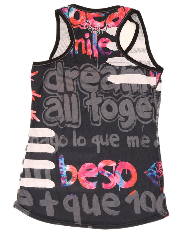 Γυναικείο γραφικό γιλέκο Desigual Top UK 18 XL Μαύρο Πολυεστέρας