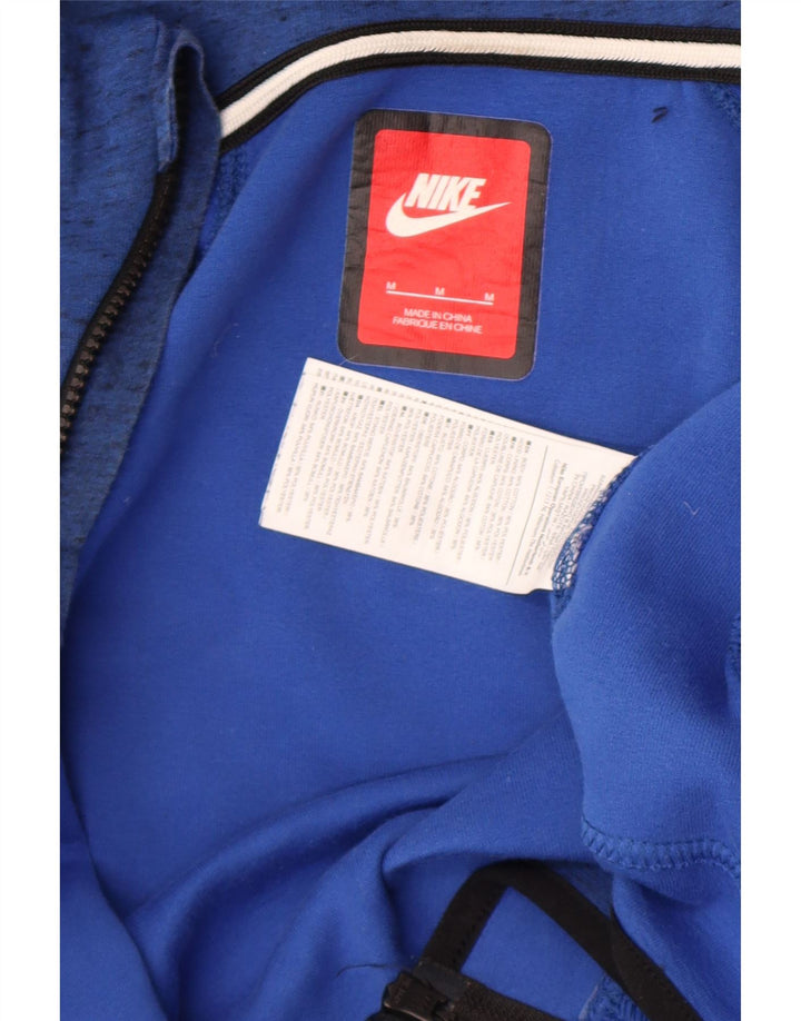 Ανδρικό πουλόβερ Nike με φερμουάρ με κουκούλα από μεσαίο μπλε βαμβάκι