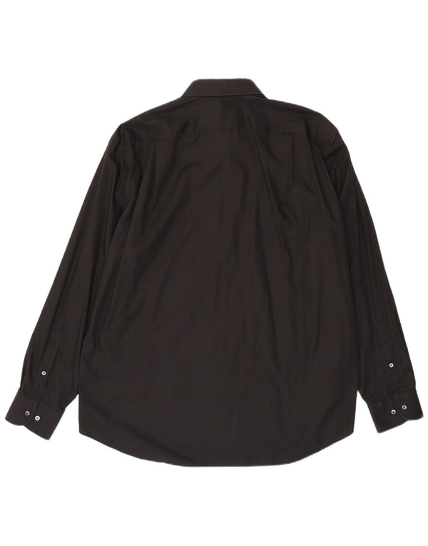 Ανδρικό πουκάμισο Hugo Boss Μέγεθος 45 17 3/4 XL Μαύρο βαμβακερό