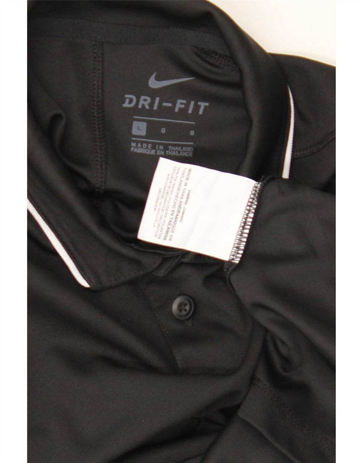 Μπλουζάκι Nike Boys Dri Fit Polo 12-13 ετών Μεγάλο μαύρο πολυεστέρα