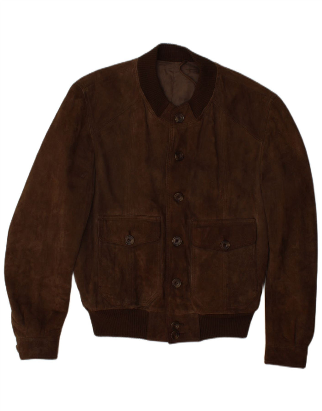 VINTAGE Ανδρικό Suede Bomber Jacket IT 44 XS Καφέ