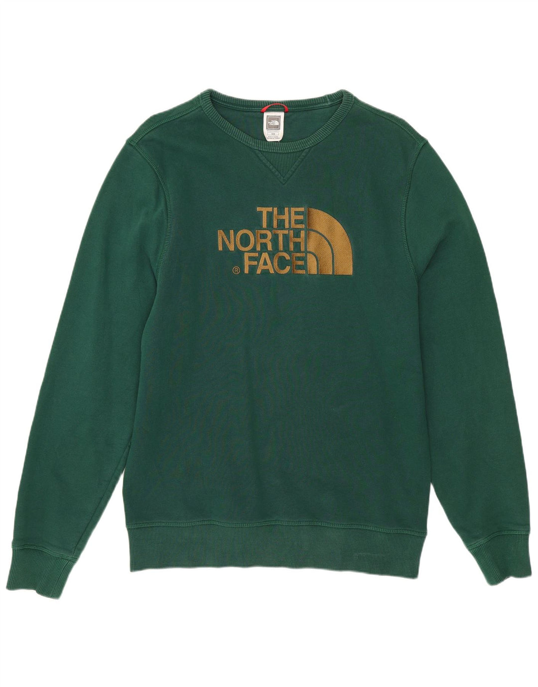 Ανδρικό γραφικό φούτερ North Face, μεσαίο πράσινο βαμβακερό