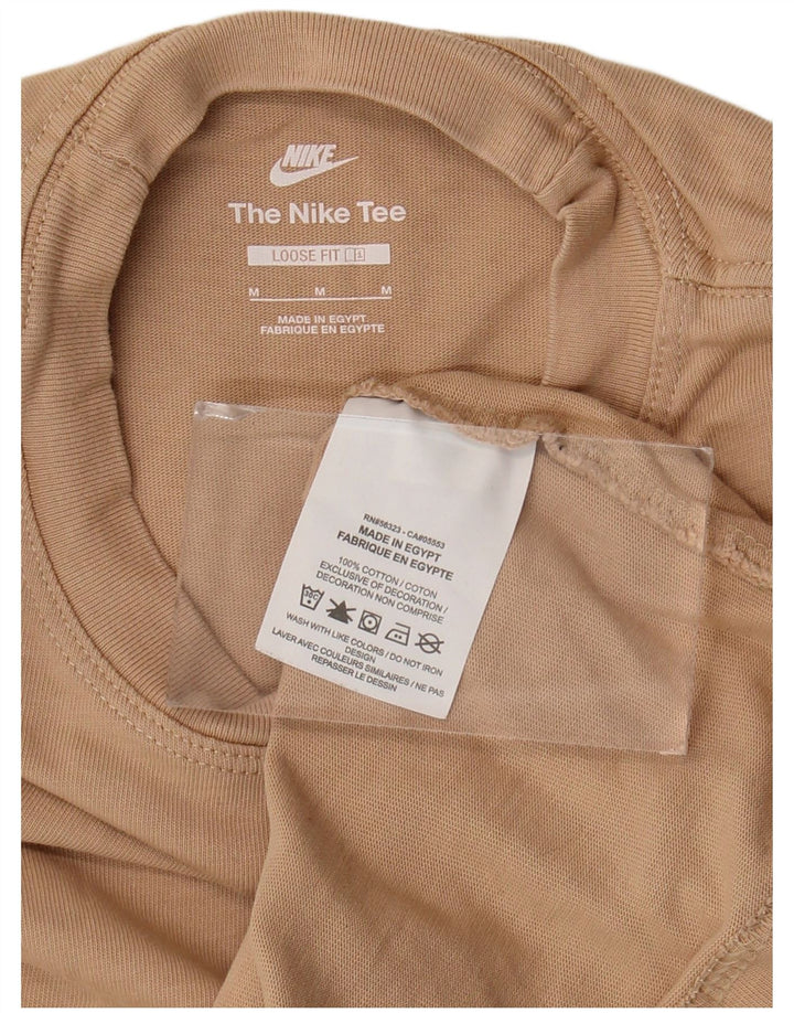 Γυναικείο μπλουζάκι Nike Crop τοπ UK 14 μεσαίο μπεζ βαμβακερό