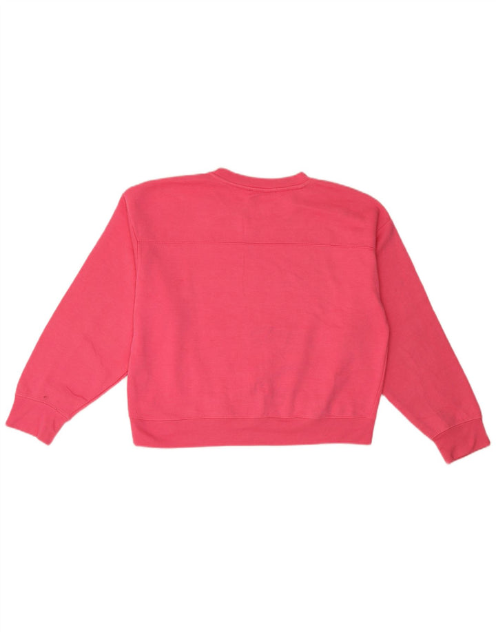 Zara Γυναικεία Φούτερ Jumper UK 14 Medium Pink Polyester