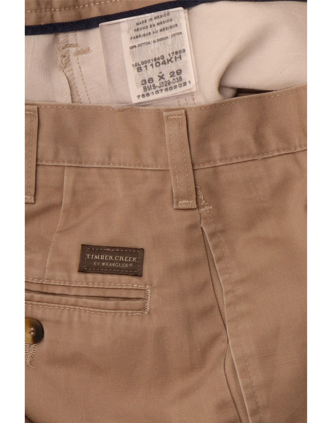 Ανδρικό παντελόνι WRANGLER Timber Creek ίσιο Chino W36 L29 Καφέ βαμβακερό