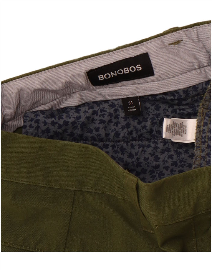 BONOBOS Ανδρικό σορτς Chino W31 Βαμβακερό μεσαίο πράσινο