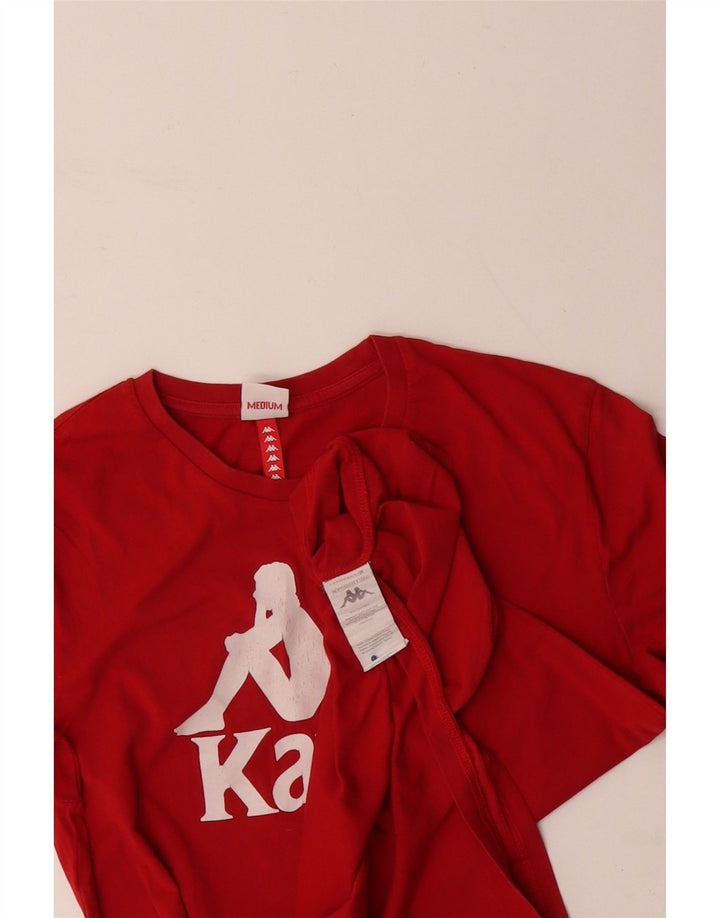 Ανδρικό γραφικό T-Shirt KAPPA Top Μεσαίο κόκκινο βαμβακερό