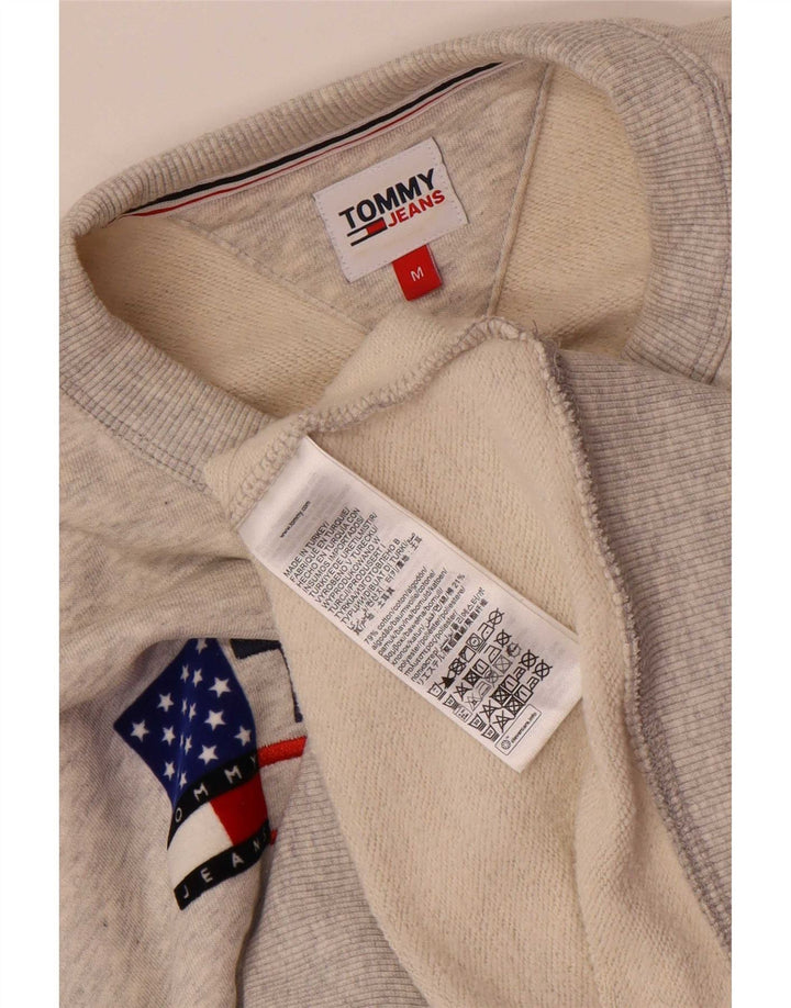 Γραφικό ανδρικό φούτερ Tommy Hilfiger, μεσαίο γκρι βαμβακερό