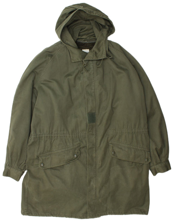 Vintage Ανδρικό μπουφάν Parka με κουκούλα UK 40 Large Green