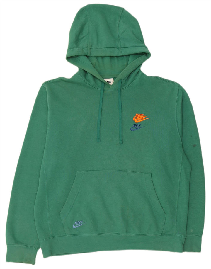 Ανδρικά κουκούλα Nike, μεσαίο πράσινο βαμβακερό