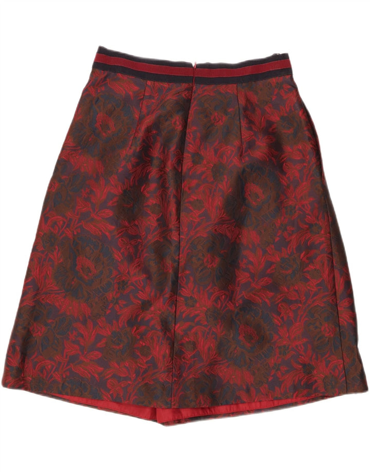 LUISA SPAGNOLI Γυναικεία φούστα σε γραμμή Α IT 44 Medium W28 Red Floral Polyester