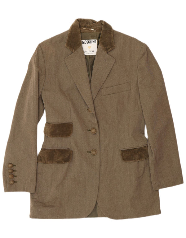 MOSCHINO Γυναικεία φούστα 2 τεμαχίων με 3 κουμπιά UK 12 μεσαία W28 καφέ Classic