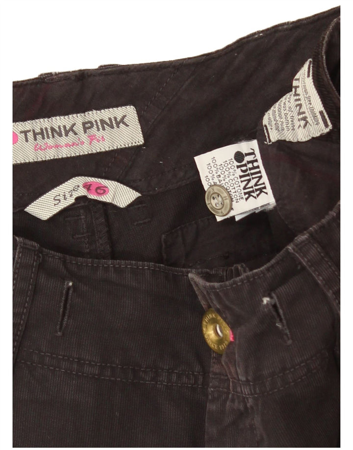 Think Pink γυναικείο σορτς Cargo IT 46 μεγάλο W34 Γκρι βαμβακερό
