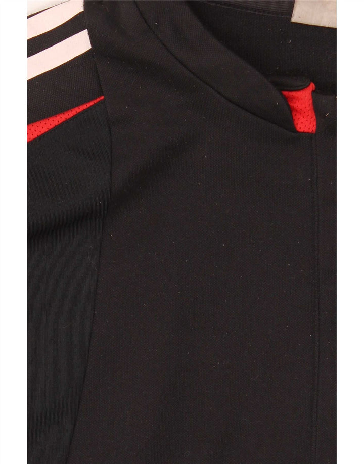 Ανδρική φόρμα πουλόβερ με φερμουάρ Adidas Top Large Black Colourblock