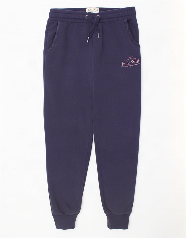 Jack Wills Girls Graphic αθλητική παντελόνι Joggers 8-9 Years Navy Blue