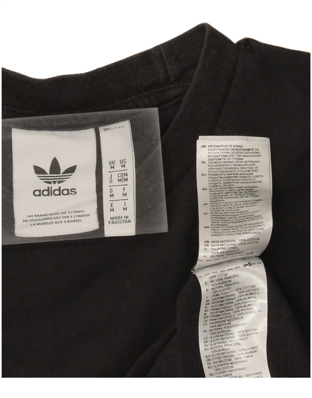 Ανδρικό γραφικό T-Shirt Adidas Top Μεσαίο μαύρο βαμβακερό