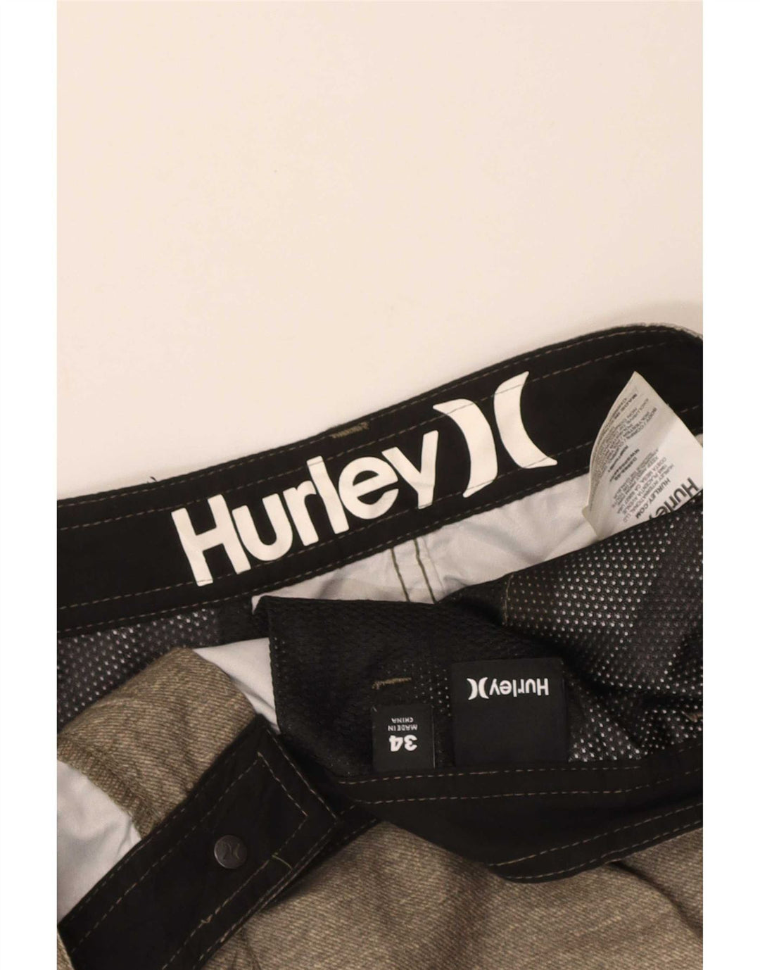 Ανδρικό σορτς Chino Hurley W34 Large Khaki Polyester