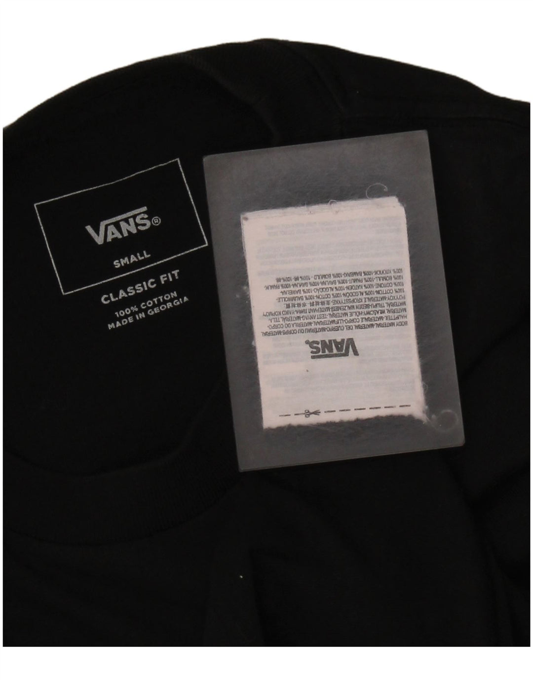 Γραφικό T-Shirt Ανδρικό VANS Classic Fit Top Μικρό μαύρο βαμβακερό